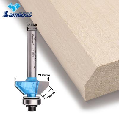 China Lamboss V Router Bit 45 Degrees Chamfer Bit With Bearing Engraving Router Bits for sale