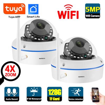 China Built-in Siren 5mp Life Wifi Security Ip Camera External Waterproof Wireless Dome Camera Human Detection Cctv Video Surveillance Cam for sale