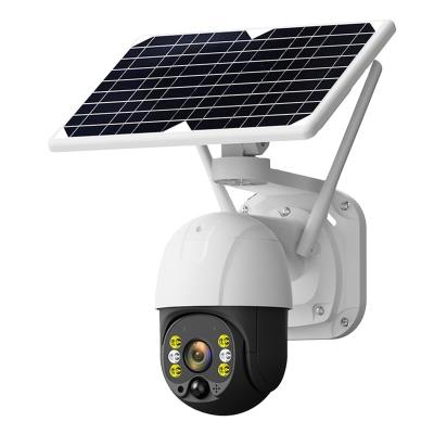 China Built-in Siren 4g Solar Ip Camera 5mp Rechargeable Battery Cctv Security Home Wireless Surveillance Outdoor Wifi Camera Pzt Cam With 2ir Light for sale