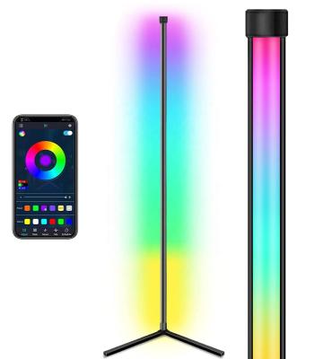 China Lighting Functions Color Changing Rgbw LED Floor Lamp Corner Minimalist RGB Stand Tripod Led Corner Floor Lamp for sale