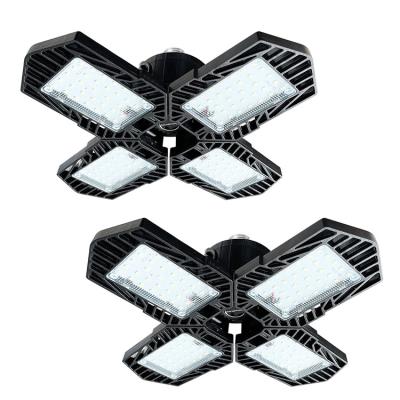 China Warehouse Car Multipoint Foldable Garage Lighting 60W Adjustable 2 Pack Deformable Garage Light for sale