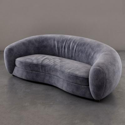 China Modular Nordic Contemporary Wide Seat Sofa Velvet Couch Fabric Upholstery Sofa Living Room Furniture Upholstered Sofas Bed for sale