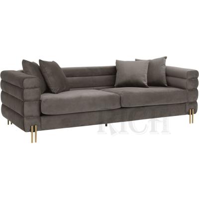 China Large Sofa Couch Canvas Cover Modular Minimalist Upholstery Sofa Dark Gray Sofa Fabric For Hotel Living Room 3 Seatar Sofa Italian for sale