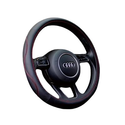 China Sports Four seasons universal leather breathable non-slip wear-resistant steering wheel cover for sale