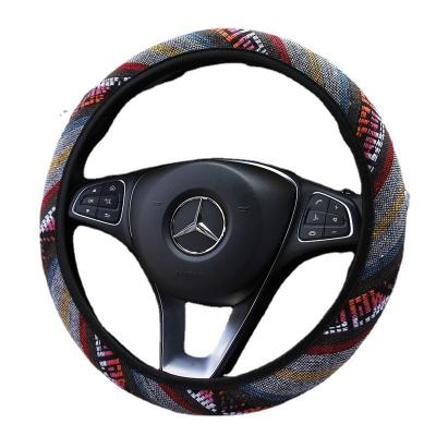 China Sports New ethnic style no inner ring elastic band car steering wheel cover for sale