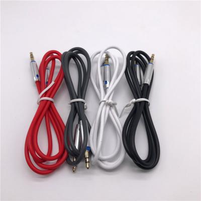 China High-efficient colorful 1m male to aux cable. male metal 3.5mm audio for car audio for sale