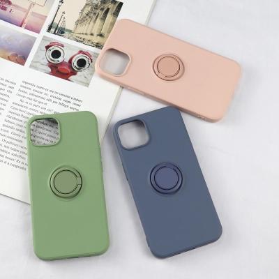 China Anti-drop Iiquid Silicone Phone Case For Pro Max Ring Phone Case For Iphone 13 Iphone 11 Case for sale