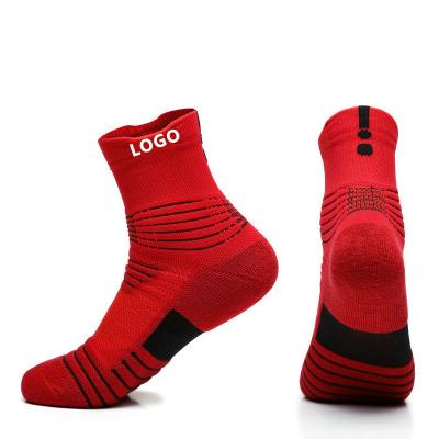 China New Breathable High Quality Gym Logo Tube Sock Thick Cycling Custom Basketball Men's Crew Sports Socks for sale