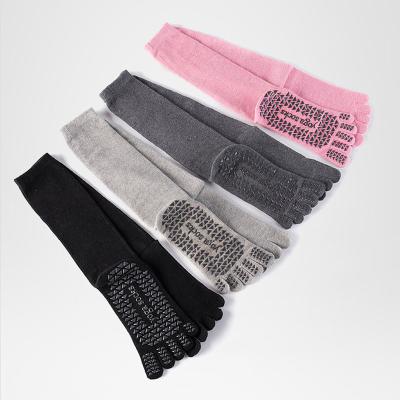 China Pilates Breathable Sport Yoga Long Tube Hogs Sock Custom Logo Designer Crew Women Socks for sale