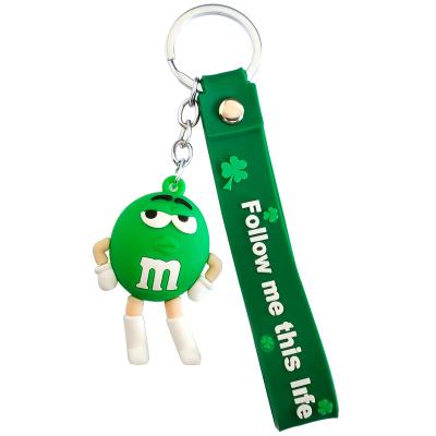 China Kawaii Cartoon Doll Bean Chocolate Key Chain Couples Key Chain Gift Key Chain Accessories School Bag Cute Pendant Resin for sale