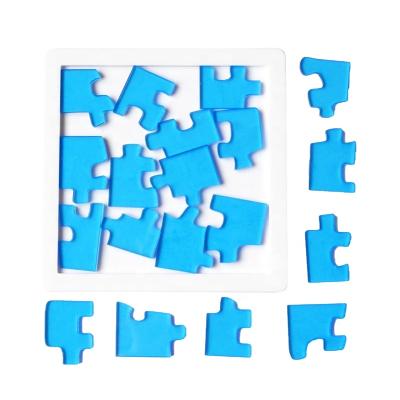 China Cartoon Toy Translucent Acrylic High Difficulty Irregular Shape Educational Mental Acrylic Puzzle Custom Frame for sale