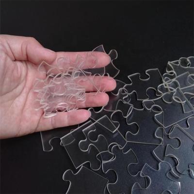 China Cartoon Toy Factory Direct Wholesale Custom UV Printing Clear Shape Puzzle Acrylic Game for sale