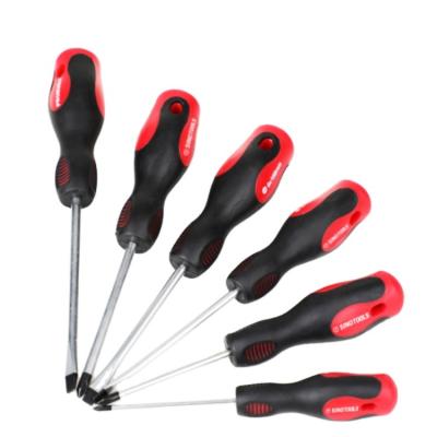 China Household Tool Kit 6pc Screwdriver Black Finish Blade With Magnetic Tips Parafusadeira Giravite Set for sale