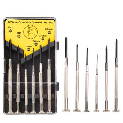 China Household Precision Screwdriver 6 Pcs Different Size Precision Screwdriver Set For Repair for sale