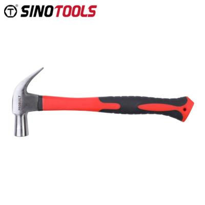 China Promotional Nail Hammer Tools 8oz-24oz Carpenter Claw Hammers Multi Fiberglass Handle for sale