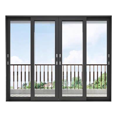 China Waterproof / Soudproof Aluminum Window Thermal Break Sliding Aluminum Bathroom Door for sale