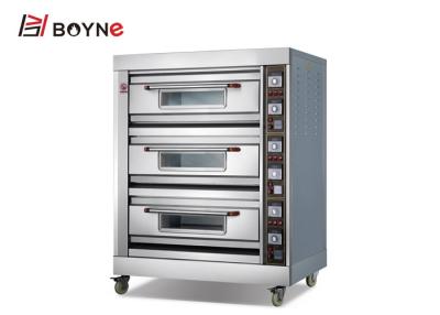 China Hotelroestvrij staal Drie Oven van het Dek de Industriële Baksel voor bakselbrood, koekje, en Frans brood etc. Te koop