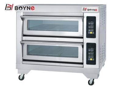 China 380v Double Layer Four Trays Baking Oven Stainless Steel for Hotel for sale