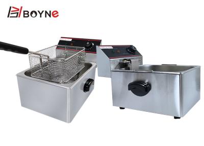 Κίνα Ηλεκτρικό Fryer ανοξείδωτου εστιατορίων γρήγορου φαγητού με μια δεξαμενή μια καλάθι προς πώληση