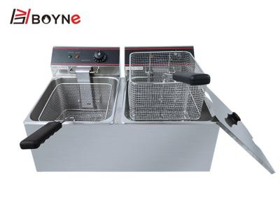 China Fried Chicken Fryer Double Oil Tank Heavy Duty Restaurant Equipments for sale