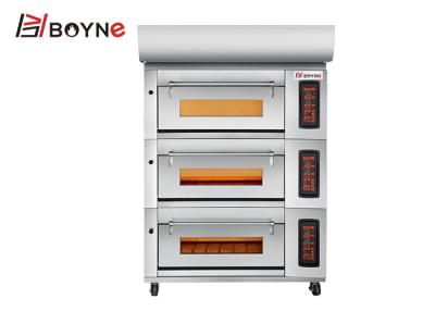 China SS430 Touch Screen 12 Trays Bakery Deck Oven stainless steel  luxury type for sale