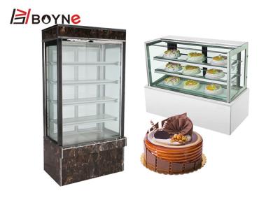 China 6 Layer Vertical Cake Display case Tempered Glass Bakery Chiller Cabinet for sale