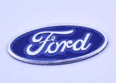 China Oval Custom Auto Badges Emblems / Car Company Badges Engraved Metal Signs for sale