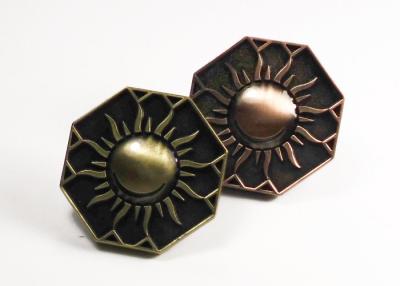 China Copper Metal Pin Badges Hardware Zinc Alloy Plate Matte Surface Antique for sale