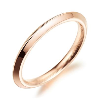 China Stainless Steel Couple Rings For Teenagers , Matching Couple Rings Set Rose Gold Plating for sale