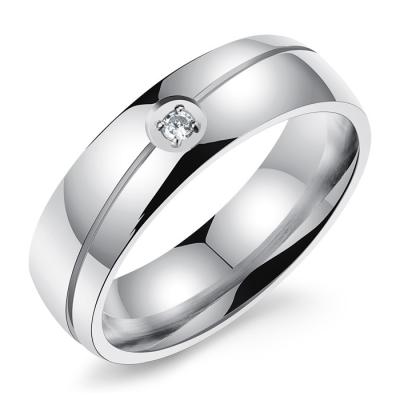 China High End Engagement Custom Couple Rings Stainless Steel Lightweight for sale