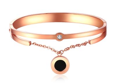 China Party Grils Rose Gold Diamond Bracelet Personalised With Stainless Steel for sale