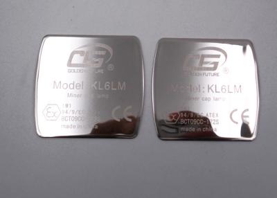 China Titanium Metal Label Plates Custom Engraved Metal Signs Mirror Surface Laser Logo for sale