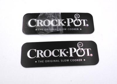 China Black Mirror Metal Name Plates For Trophies , Aluminum Nameplates 15 cm x 30 cm for sale