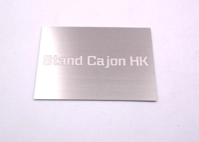 China Heatproof Metal Etched Signs , Garment Custom Engraved Metal Name Tags for sale