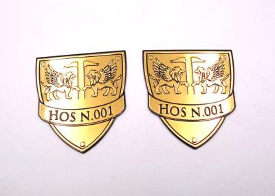 China Eco Friendly Metal Sticker Labels Metal Plate Labels Silk Screen Embossed Logo for sale