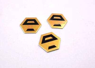 China UV Resistant Embossed Metal Labels Tags , Aluminum Sticker Labels 3D Logo for sale