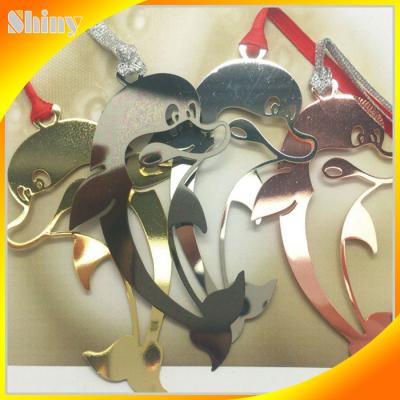 China Lovely Stainless Steel Metal Bookmark Clip , Metallic Bookmarks Animal Style for sale