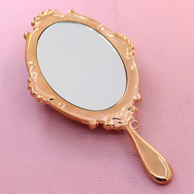 China OEM Bowknot Travel Makeup Mirror Aluminum Engraved Logo , Small Pocket Mirror for sale