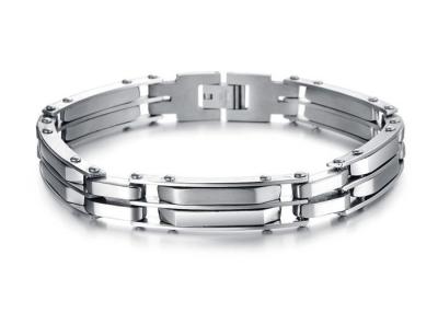 China Mens Stainless Steel Bracelets Thin Chain Bracelet Bangle With Multi Layer for sale