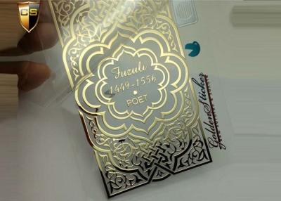 China Decoration Gold Custom Gift Logo Stickers Metal Plates And Tags With Electroplating Process for sale