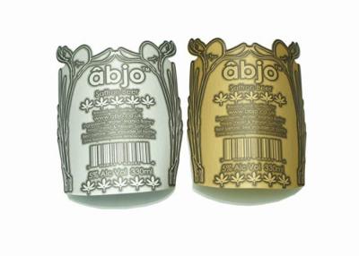 China Professional Metal Stamping Tags Aluminum Bottle Sticker Brand Label for sale