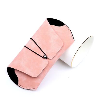 China Custom Vintage Sunglasses Case Crush Resistance Multi Colors Mattes Leather Eyewear Bags Logo Luxury Sunglasses Case Custom Packaging For Protection for sale