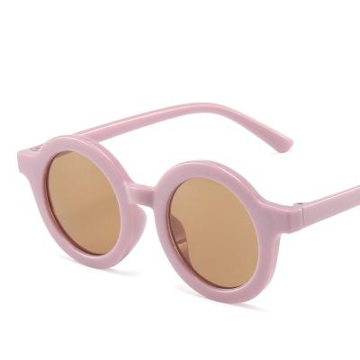 China Fashion Retro Sunglasses Vintage Candy Colors Popular Trendy New Type Round Kids Sun Glass Frame UV400 Boy And Girl Children Sunglasses for sale