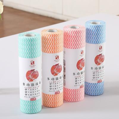 China Viable Wholesale High Quality Disposable Nonwoven Fabric Rags House Cleaning Cloth Kitchen Non-Stick Wiping Dishcloth for sale