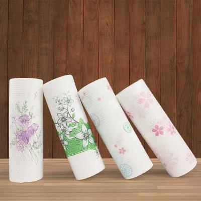 China Low Price Sustainable Oil Cleaning Cloth 2 Layer Water Absorbing Kitchen Tissue Paper Towel for sale