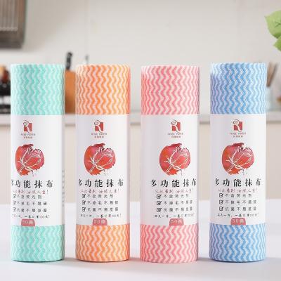 China Kitchen Sustainable Nonwoven Spunlace Disposable Cleaning Cloth With Mesh Pattern Disposable Dishcloth for sale