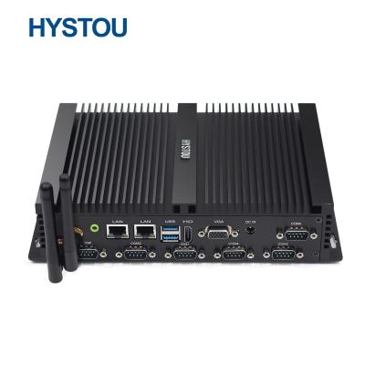 China Aluminum Alloy Mini Itx Case HYSTOU Factory Computer J4125 ITX Mini Windows Desktop Pc Industrial Fanless for sale