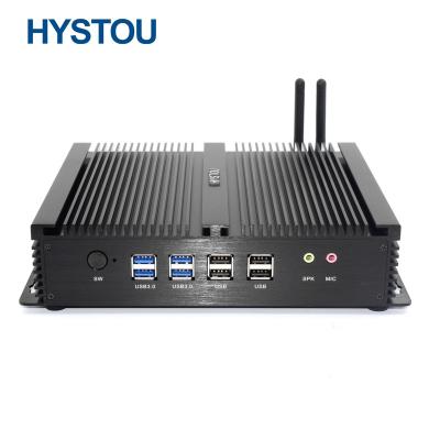 China HYSTOU Factory Price Industrial No PC Barebone i3 Dual Lan Fanless Mini Personal Computer System for sale