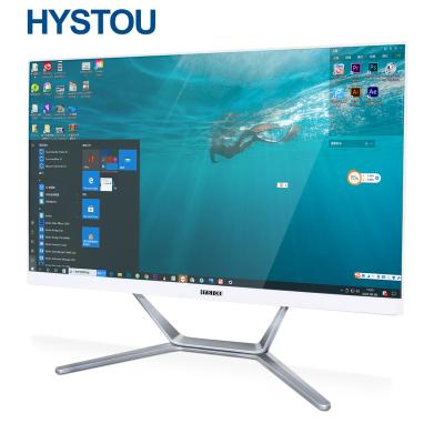 China HYSTOU 21.5 23.8inch USB Port All in One PC Aio Touch Screen Gaming Full Set Desktop PC for sale