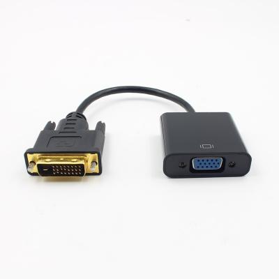 China 100pc/lot computer DVI to VGA HD (24+1) DVI adapter to VGA male to female port with chip converter for sale